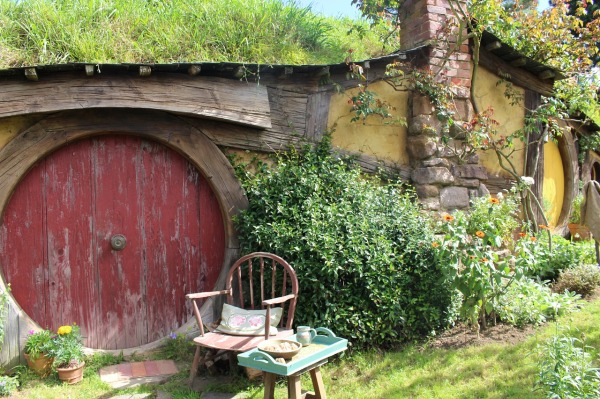Maison de Hobbit en Nouvelle-Zélande.
